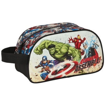 Necessaire Avengers Assemble com Hulk, Homem de Ferro, Capitão América e Thor