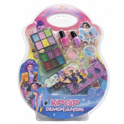 Conjunto infantil de maquilhagem K-POP DEMON HUNTERS com sombras e vernizes