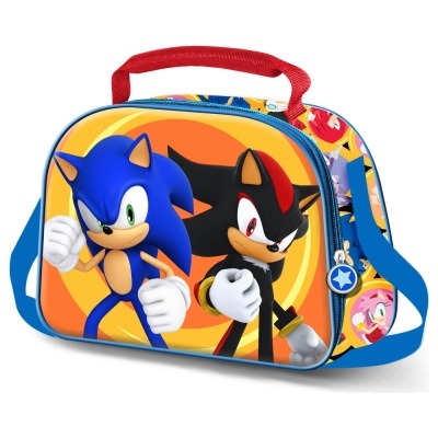 Mala infantil com personagens Sonic e Shadow em várias cores