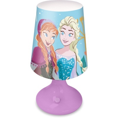Abajur infantil com personagens Anna e Elsa do Frozen