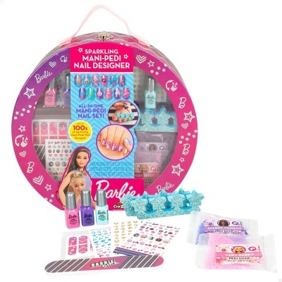 Conjunto Barbie Sparkling Mani-Pedi Nail Designer com kit para manicure e pedicure