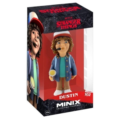 Figura colecionável Dustin de Stranger Things na embalagem