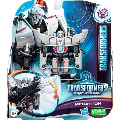 Figura de ação Megatron Transformers EarthSpark embalada em blister azul
