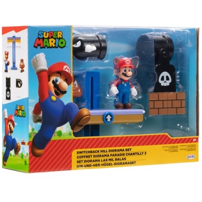 Conjunto Switchback Hill Diorama Super Mario com figura e acessórios em embalagem