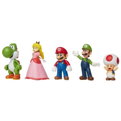 Figuras de ação Super Mario em plástico colorido