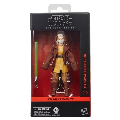Figura de ação Star Wars Padawan Jeckllon na embalagem