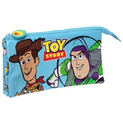 Estojo escolar azul Toy Story com Woody e Buzz Lightyear