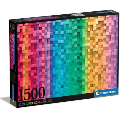 Quebra-cabeças Clementoni 1500 peças Colorboom com padrão colorido quadrado