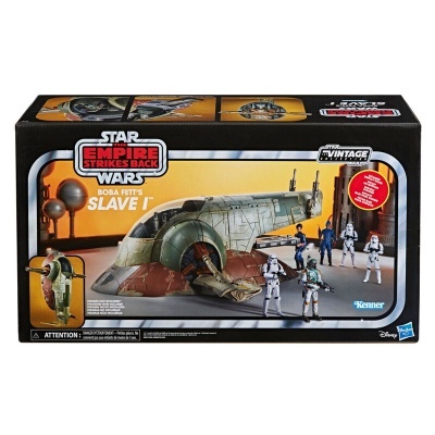 Caixa de brinquedo Star Wars Boba Fett's Slave I com nave e figuras