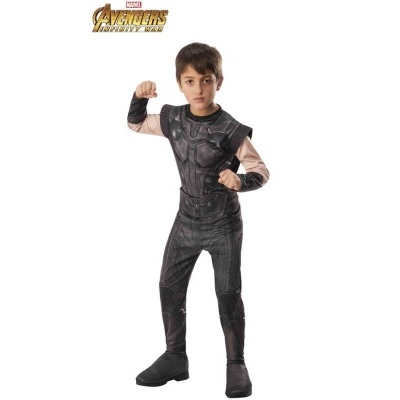 Fato de criança Avengers Endgame preto com detalhes em cinza e manga clara