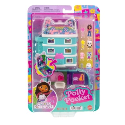 Brinquedo Polly Pocket Gabby's Dollhouse em embalagem com casa e figuras