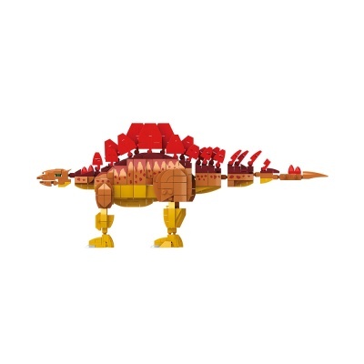 Figura de dinossauro Stegosaurus em blocos de construção