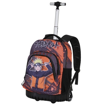 mochila de crianças com rodinhas e estampa de Naruto