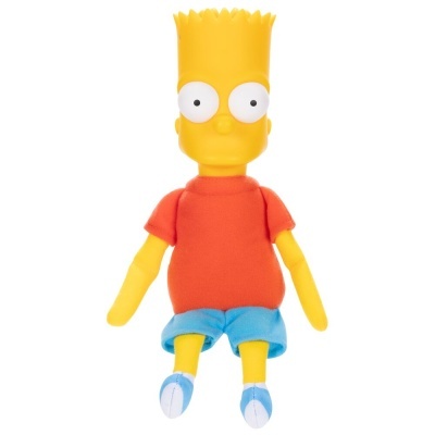 Boneco de peluche do Bart Simpson com roupa colorida