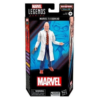 Figura de ação Marvel Legends Series MARVEL'S EGGHEAD em caixa preta com logo Marvel