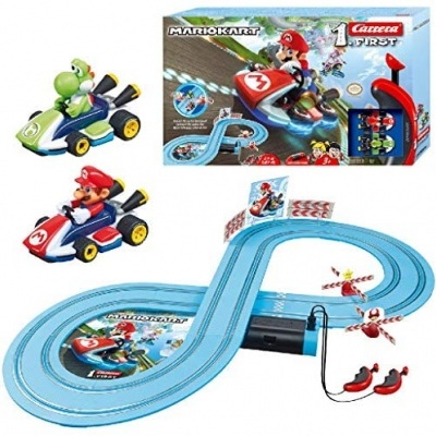 Conjunto de pista de corridas Carrera First Mario Kart com carrinhos e comandos