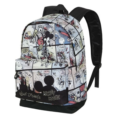 Mochila com desenhos do Mickey Mouse em padrão de banda desenhada