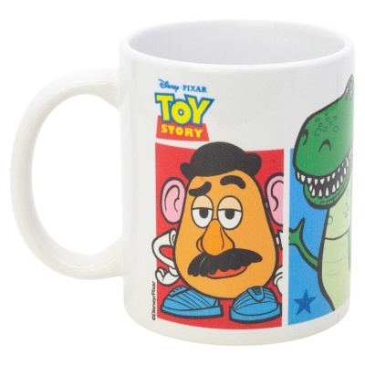 Caneca branca com personagens do Toy Story