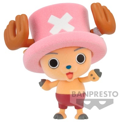 Figura de pelúcia tipo personagem com chapéu rosa e mãos castanhas