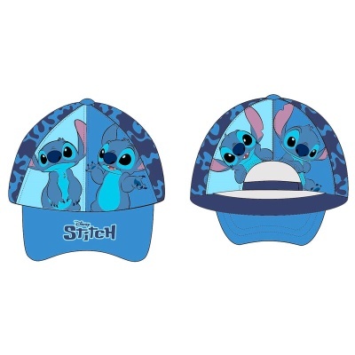 Boné azul com estampado da personagem Stitch da Disney