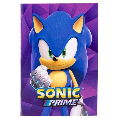 Produto com imagem do Sonic azul e texto SONIC PRIME