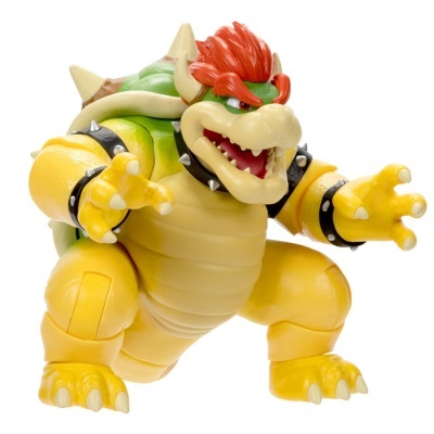 Figura de ação de Bowser com concha verde e cabelo vermelho
