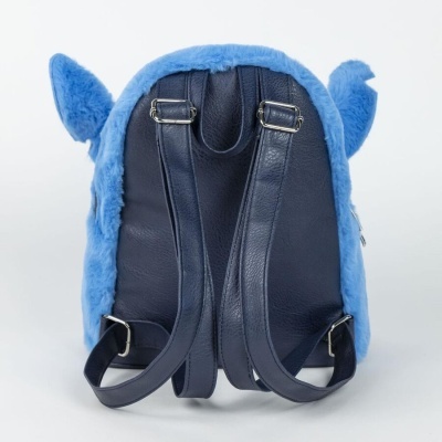 Mochila pequena azul escuro e azul clara com alças ajustáveis