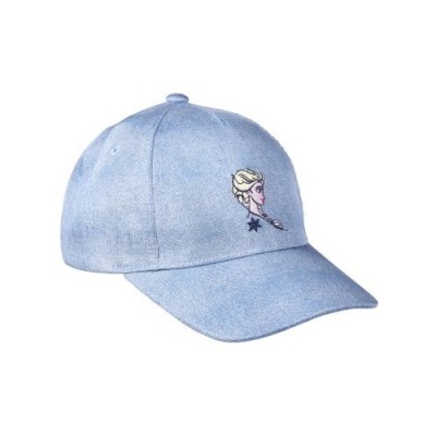Boné azul claro com bordado da personagem Elsa
