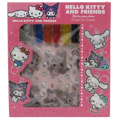 Conjunto de artesanato Hello Kitty and Friends com tintas coloridas embalado em caixa rosa