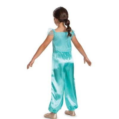 Macacão azul turquesa brilhante para criança de costas