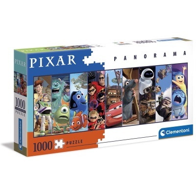 Caixa de quebra-cabeça Pixar Panorama com 1000 peças da Clementoni