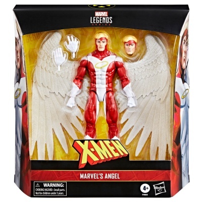 Figura de ação Marvel Legends do Angel dos X-Men com asas e acessórios