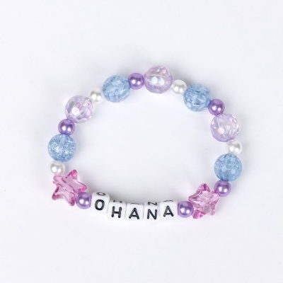 Pulseira colorida com contas e letras OHANA