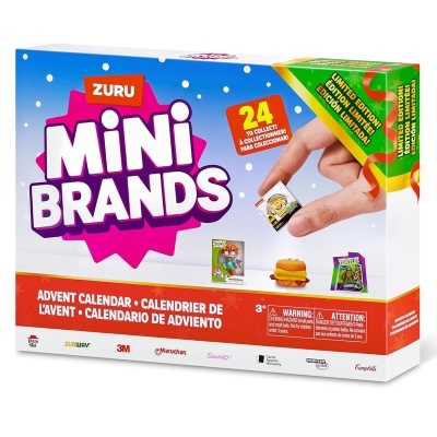 Caixa de calendário do advento Zuru Mini Brands com 24 miniaturas para colecionar