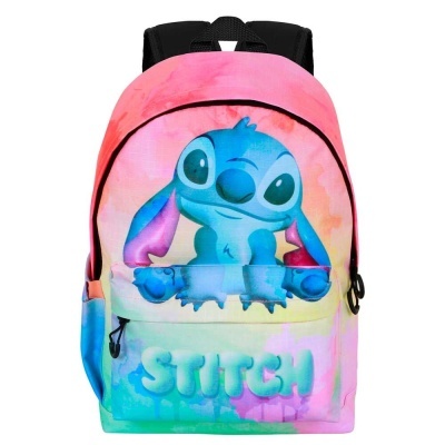 Mochila colorida com estampa do personagem Stitch