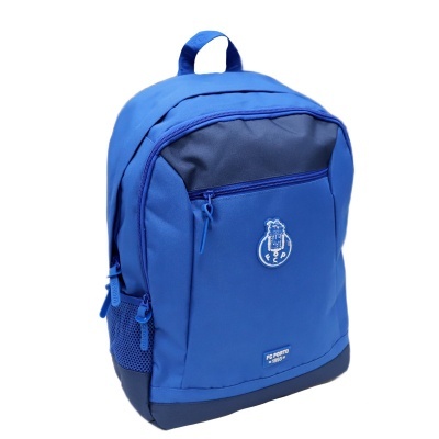 Mochila azul FC Porto com zíperes e logótipo frontal