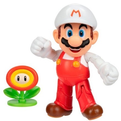 Figura de ação de Mario com uma flor de fogo pequena