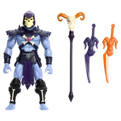 Figura de ação do esqueleto Skeletor com acessórios