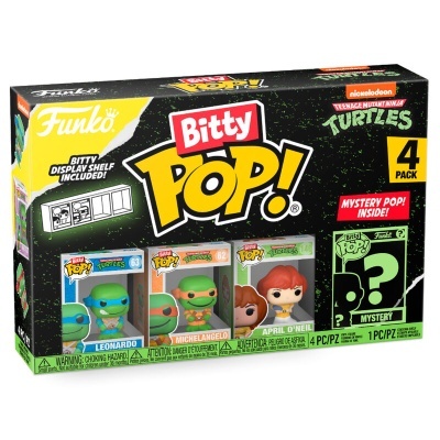 Caixa Funko Bitty POP! Teenage Mutant Ninja Turtles com quatro figuras colecionáveis