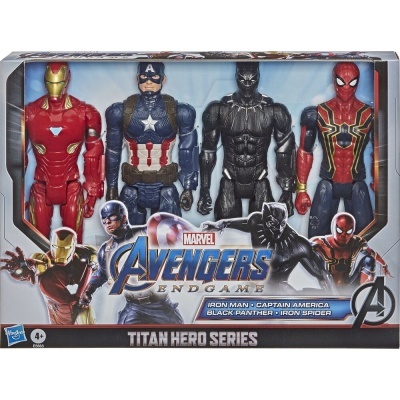 Conjunto de bonecos Marvel Avengers Endgame Iron Man, Captain America, Black Panther e Iron Spider