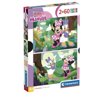 Caixa de dois puzzles Minnie e Daisy da Clementoni para crianças