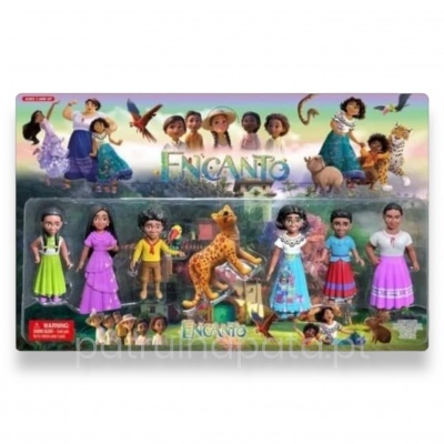 Conjunto de figuras de ação Encanto com personagens coloridas e leopardo