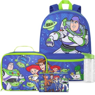 Conjunto infantil Toy Story com mochila, lancheira, carteira e garrafa
