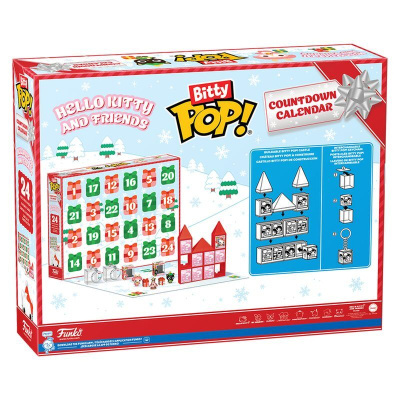 Caixa do calendário de contagem decrescente Bitty Pop! com tema Hello Kitty and Friends
