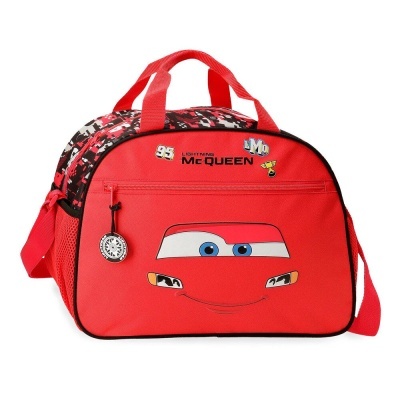 Mala vermelha infantil com tema Lightning McQueen do filme Cars