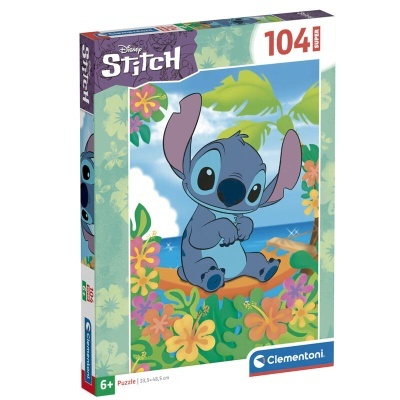 Caixa de quebra-cabeças Disney Stitch 104 peças Clementoni