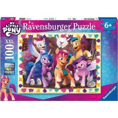 Caixa de puzzle Ravensburger My Little Pony 100 peças XXL colorido