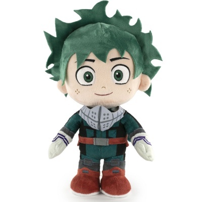 Boneco de peluche com roupa verde e cabelo verde