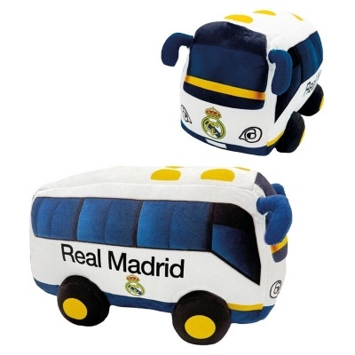 Brinquedo de peluche em forma de autocarro white and blue Real Madrid