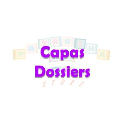 Texto Capas Dossiers e PARULHA STORE em fundo branco